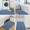 image:imageSmiry Luxury Chenille Bathroom Rugs 24x16 Extra Soft and Absorbent Shaggy Bath Mat Machine Washable NonSlip Plush Carpet Runner for Tub Shower and Floor Home Decor Accessories Sage GreenGrayish Blue