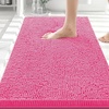 image:imageSmiry Luxury Chenille Bathroom Rugs 24x16 Extra Soft and Absorbent Shaggy Bath Mat Machine Washable NonSlip Plush Carpet Runner for Tub Shower and Floor Home Decor Accessories Sage GreenHot Pink