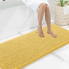 image:imageSmiry Luxury Chenille Bathroom Rugs 24x16 Extra Soft and Absorbent Shaggy Bath Mat Machine Washable NonSlip Plush Carpet Runner for Tub Shower and Floor Home Decor Accessories Sage GreenYellow