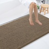image:imageSmiry Luxury Chenille Bathroom Rugs 24x16 Extra Soft and Absorbent Shaggy Bath Mat Machine Washable NonSlip Plush Carpet Runner for Tub Shower and Floor Home Decor Accessories Sage GreenCamel
