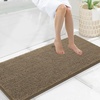 image:imageSmiry Luxury Chenille Bathroom Rugs 24x16 Extra Soft and Absorbent Shaggy Bath Mat Machine Washable NonSlip Plush Carpet Runner for Tub Shower and Floor Home Decor Accessories Sage GreenCamel