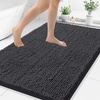 image:imageSmiry Luxury Chenille Bathroom Rugs 24x16 Extra Soft and Absorbent Shaggy Bath Mat Machine Washable NonSlip Plush Carpet Runner for Tub Shower and Floor Home Decor Accessories Sage GreenCharcoal Grey