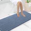 image:imageSmiry Luxury Chenille Bathroom Rugs 24x16 Extra Soft and Absorbent Shaggy Bath Mat Machine Washable NonSlip Plush Carpet Runner for Tub Shower and Floor Home Decor Accessories Sage GreenGrayish Blue