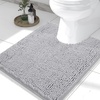 image:imageSmiry Luxury Chenille Bathroom Rugs 24x16 Extra Soft and Absorbent Shaggy Bath Mat Machine Washable NonSlip Plush Carpet Runner for Tub Shower and Floor Home Decor Accessories Sage GreenLight Grey