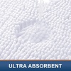 image:imageSmiry Luxury Chenille Bathroom Rugs 24x16 Extra Soft and Absorbent Shaggy Bath Mat Machine Washable NonSlip Plush Carpet Runner for Tub Shower and Floor Home Decor Accessories Sage GreenWhite
