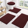 image:imageSmiry Luxury Chenille Bathroom Rugs 24x16 Extra Soft and Absorbent Shaggy Bath Mat Machine Washable NonSlip Plush Carpet Runner for Tub Shower and Floor Home Decor Accessories Caramel Red