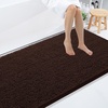 image:imageSmiry Luxury Chenille Bathroom Rugs 24x16 Extra Soft and Absorbent Shaggy Bath Mat Machine Washable NonSlip Plush Carpet Runner for Tub Shower and Floor Home Decor Accessories Sage GreenBrown
