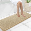 image:imageSmiry Luxury Chenille Bathroom Rugs 24x16 Extra Soft and Absorbent Shaggy Bath Mat Machine Washable NonSlip Plush Carpet Runner for Tub Shower and Floor Home Decor Accessories Sage GreenBeige