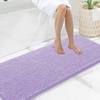 image:imageSmiry Luxury Chenille Bathroom Rugs 24x16 Extra Soft and Absorbent Shaggy Bath Mat Machine Washable NonSlip Plush Carpet Runner for Tub Shower and Floor Home Decor Accessories Sage GreenPurple
