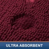 image:imageSmiry Luxury Chenille Bathroom Rugs 24x16 Extra Soft and Absorbent Shaggy Bath Mat Machine Washable NonSlip Plush Carpet Runner for Tub Shower and Floor Home Decor Accessories Sage GreenBurgundy