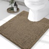 image:imageSmiry Luxury Chenille Bathroom Rugs 24x16 Extra Soft and Absorbent Shaggy Bath Mat Machine Washable NonSlip Plush Carpet Runner for Tub Shower and Floor Home Decor Accessories Sage GreenCamel