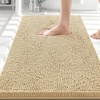 image:imageSmiry Luxury Chenille Bathroom Rugs 24x16 Extra Soft and Absorbent Shaggy Bath Mat Machine Washable NonSlip Plush Carpet Runner for Tub Shower and Floor Home Decor Accessories Sage GreenBeige