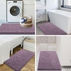 image:imageSmiry Luxury Chenille Bathroom Rugs 24x16 Extra Soft and Absorbent Shaggy Bath Mat Machine Washable NonSlip Plush Carpet Runner for Tub Shower and Floor Home Decor Accessories Sage GreenDeep Plum