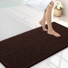 image:imageSmiry Luxury Chenille Bathroom Rugs 24x16 Extra Soft and Absorbent Shaggy Bath Mat Machine Washable NonSlip Plush Carpet Runner for Tub Shower and Floor Home Decor Accessories Sage GreenBrown
