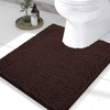 image:imageSmiry Luxury Chenille Bathroom Rugs 24x16 Extra Soft and Absorbent Shaggy Bath Mat Machine Washable NonSlip Plush Carpet Runner for Tub Shower and Floor Home Decor Accessories Sage GreenBrown