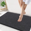 image:imageSmiry Luxury Chenille Bathroom Rugs 24x16 Extra Soft and Absorbent Shaggy Bath Mat Machine Washable NonSlip Plush Carpet Runner for Tub Shower and Floor Home Decor Accessories Sage GreenCharcoal Grey