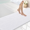 image:imageSmiry Luxury Chenille Bathroom Rugs 24x16 Extra Soft and Absorbent Shaggy Bath Mat Machine Washable NonSlip Plush Carpet Runner for Tub Shower and Floor Home Decor Accessories Sage GreenWhite
