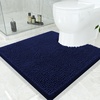 image:imageSmiry Luxury Chenille Bathroom Rugs 24x16 Extra Soft and Absorbent Shaggy Bath Mat Machine Washable NonSlip Plush Carpet Runner for Tub Shower and Floor Home Decor Accessories Sage GreenNavy Blue