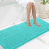 image:imageSmiry Luxury Chenille Bathroom Rugs 24x16 Extra Soft and Absorbent Shaggy Bath Mat Machine Washable NonSlip Plush Carpet Runner for Tub Shower and Floor Home Decor Accessories Sage GreenTurquoise