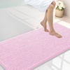 image:imageSmiry Luxury Chenille Bathroom Rugs 24x16 Extra Soft and Absorbent Shaggy Bath Mat Machine Washable NonSlip Plush Carpet Runner for Tub Shower and Floor Home Decor Accessories Sage GreenPink