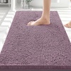 image:imageSmiry Luxury Chenille Bathroom Rugs 24x16 Extra Soft and Absorbent Shaggy Bath Mat Machine Washable NonSlip Plush Carpet Runner for Tub Shower and Floor Home Decor Accessories Sage GreenDeep Plum