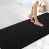 image:imageSmiry Luxury Chenille Bathroom Rugs 24x16 Extra Soft and Absorbent Shaggy Bath Mat Machine Washable NonSlip Plush Carpet Runner for Tub Shower and Floor Home Decor Accessories Sage GreenBlack