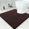 image:imageSmiry Luxury Chenille Bathroom Rugs 24x16 Extra Soft and Absorbent Shaggy Bath Mat Machine Washable NonSlip Plush Carpet Runner for Tub Shower and Floor Home Decor Accessories Sage GreenBrown