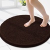 image:imageSmiry Luxury Chenille Bathroom Rugs 24x16 Extra Soft and Absorbent Shaggy Bath Mat Machine Washable NonSlip Plush Carpet Runner for Tub Shower and Floor Home Decor Accessories Sage GreenBrown