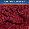 image:imageSmiry Luxury Chenille Bathroom Rugs 24x16 Extra Soft and Absorbent Shaggy Bath Mat Machine Washable NonSlip Plush Carpet Runner for Tub Shower and Floor Home Decor Accessories Sage GreenRed