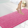 image:imageSmiry Luxury Chenille Bathroom Rugs 24x16 Extra Soft and Absorbent Shaggy Bath Mat Machine Washable NonSlip Plush Carpet Runner for Tub Shower and Floor Home Decor Accessories Sage GreenHot Pink