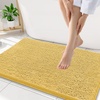 image:imageSmiry Luxury Chenille Bathroom Rugs 24x16 Extra Soft and Absorbent Shaggy Bath Mat Machine Washable NonSlip Plush Carpet Runner for Tub Shower and Floor Home Decor Accessories Sage GreenYellow