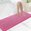 image:imageSmiry Luxury Chenille Bathroom Rugs 24x16 Extra Soft and Absorbent Shaggy Bath Mat Machine Washable NonSlip Plush Carpet Runner for Tub Shower and Floor Home Decor Accessories Sage GreenHot Pink