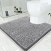 image:imageSmiry Luxury Chenille Bathroom Rugs 24x16 Extra Soft and Absorbent Shaggy Bath Mat Machine Washable NonSlip Plush Carpet Runner for Tub Shower and Floor Home Decor Accessories Sage GreenGrey