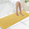 image:imageSmiry Luxury Chenille Bathroom Rugs 24x16 Extra Soft and Absorbent Shaggy Bath Mat Machine Washable NonSlip Plush Carpet Runner for Tub Shower and Floor Home Decor Accessories Sage GreenYellow