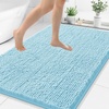 image:imageSmiry Luxury Chenille Bathroom Rugs 24x16 Extra Soft and Absorbent Shaggy Bath Mat Machine Washable NonSlip Plush Carpet Runner for Tub Shower and Floor Home Decor Accessories Sage GreenSky Blue