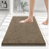 image:imageSmiry Luxury Chenille Bathroom Rugs 24x16 Extra Soft and Absorbent Shaggy Bath Mat Machine Washable NonSlip Plush Carpet Runner for Tub Shower and Floor Home Decor Accessories Sage GreenCamel