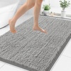 image:imageSmiry Luxury Chenille Bathroom Rugs 24x16 Extra Soft and Absorbent Shaggy Bath Mat Machine Washable NonSlip Plush Carpet Runner for Tub Shower and Floor Home Decor Accessories Sage GreenLight Grey