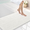 image:imageSmiry Luxury Chenille Bathroom Rugs 24x16 Extra Soft and Absorbent Shaggy Bath Mat Machine Washable NonSlip Plush Carpet Runner for Tub Shower and Floor Home Decor Accessories Sage GreenIvory