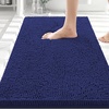 image:imageSmiry Luxury Chenille Bathroom Rugs 24x16 Extra Soft and Absorbent Shaggy Bath Mat Machine Washable NonSlip Plush Carpet Runner for Tub Shower and Floor Home Decor Accessories Sage GreenDeep Blue