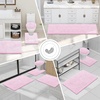 image:imageSmiry Luxury Chenille Bathroom Rugs 24x16 Extra Soft and Absorbent Shaggy Bath Mat Machine Washable NonSlip Plush Carpet Runner for Tub Shower and Floor Home Decor Accessories Sage GreenPink