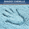 image:imageSmiry Luxury Chenille Bathroom Rugs 24x16 Extra Soft and Absorbent Shaggy Bath Mat Machine Washable NonSlip Plush Carpet Runner for Tub Shower and Floor Home Decor Accessories Sage GreenSky Blue