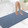 image:imageSmiry Luxury Chenille Bathroom Rugs 24x16 Extra Soft and Absorbent Shaggy Bath Mat Machine Washable NonSlip Plush Carpet Runner for Tub Shower and Floor Home Decor Accessories Sage GreenGrayish Blue