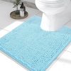 image:imageSmiry Luxury Chenille Bathroom Rugs 24x16 Extra Soft and Absorbent Shaggy Bath Mat Machine Washable NonSlip Plush Carpet Runner for Tub Shower and Floor Home Decor Accessories Sage GreenSky Blue