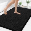 image:imageSmiry Luxury Chenille Bathroom Rugs 24x16 Extra Soft and Absorbent Shaggy Bath Mat Machine Washable NonSlip Plush Carpet Runner for Tub Shower and Floor Home Decor Accessories Sage GreenBlack