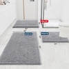 image:imageSmiry Luxury Chenille Bathroom Rugs 24x16 Extra Soft and Absorbent Shaggy Bath Mat Machine Washable NonSlip Plush Carpet Runner for Tub Shower and Floor Home Decor Accessories Sage GreenLight Grey