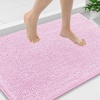 image:imageSmiry Luxury Chenille Bathroom Rugs 24x16 Extra Soft and Absorbent Shaggy Bath Mat Machine Washable NonSlip Plush Carpet Runner for Tub Shower and Floor Home Decor Accessories Sage GreenPink