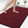 image:imageSmiry Luxury Chenille Bathroom Rugs 24x16 Extra Soft and Absorbent Shaggy Bath Mat Machine Washable NonSlip Plush Carpet Runner for Tub Shower and Floor Home Decor Accessories Sage GreenBurgundy