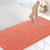 image:imageSmiry Luxury Chenille Bathroom Rugs 24x16 Extra Soft and Absorbent Shaggy Bath Mat Machine Washable NonSlip Plush Carpet Runner for Tub Shower and Floor Home Decor Accessories Sage GreenCoral