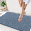 image:imageSmiry Luxury Chenille Bathroom Rugs 24x16 Extra Soft and Absorbent Shaggy Bath Mat Machine Washable NonSlip Plush Carpet Runner for Tub Shower and Floor Home Decor Accessories Sage GreenGrayish Blue