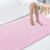 image:imageSmiry Luxury Chenille Bathroom Rugs 24x16 Extra Soft and Absorbent Shaggy Bath Mat Machine Washable NonSlip Plush Carpet Runner for Tub Shower and Floor Home Decor Accessories Sage GreenPink